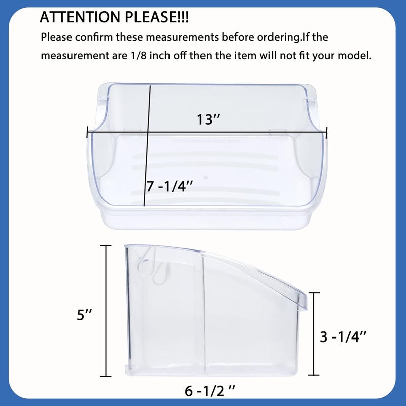 Soobool 240324502 Refrigerator Door Bin Shelf Replacement, Compatible with frigidaire kenmore electrolux, PS429767, AP2549806, LFSS2312TF0, LFSS2312TE0, LFSS2312TP0, DFHS2313MFKA,Figure 5,6 is Fit Models - Image 2
